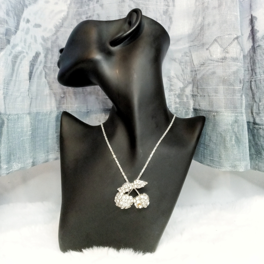 💮3/$20💮 Large Bejewelled Cherry Necklace